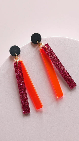 A little Idea Earrings - Isabella Rossellini Neon Orange - Shells Cafe | Shells Little Shop
