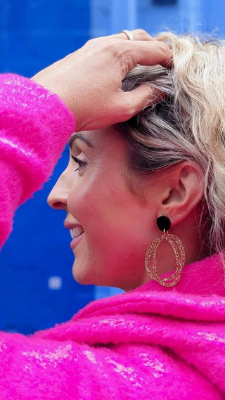 A Little idea earrings - New CMAT Black & Gold - Shells Cafe | Shells Little Shop