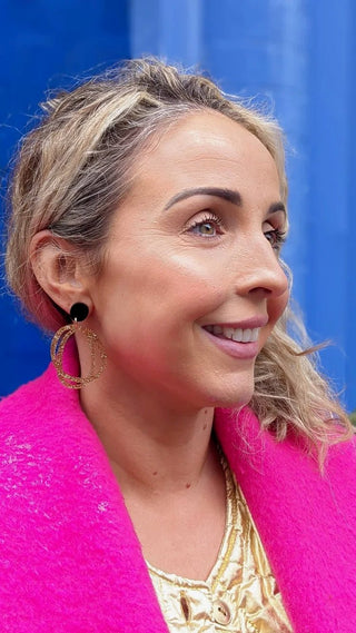 A Little idea earrings - New CMAT Black & Gold - Shells Cafe | Shells Little Shop