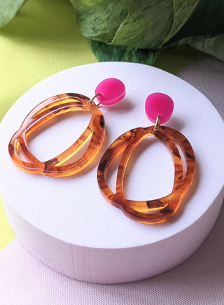 A Little idea earrings - New CMAT Pink and Tortoiseshell - Shells Cafe | Shells Little Shop