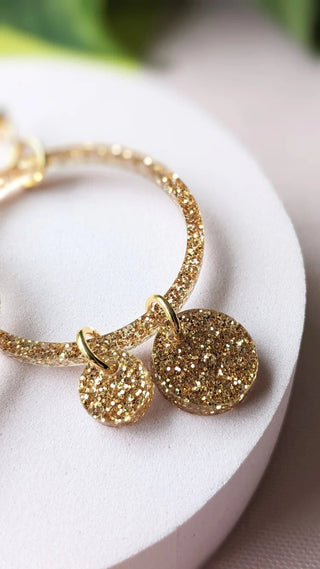 A Little Idea Earrings - New Tina Turner collection - Glitter Gold - Shells Cafe | Shells Little Shop