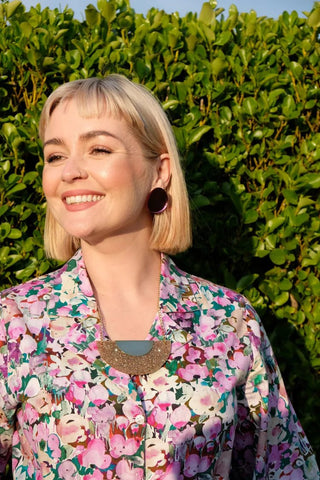 A Little idea Mirrored Pink Earrings - Shells Cafe | Shells Little Shop