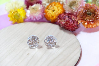 A little idea Sparkle Circle Studs - Silver - Shells Cafe | Shells Little Shop