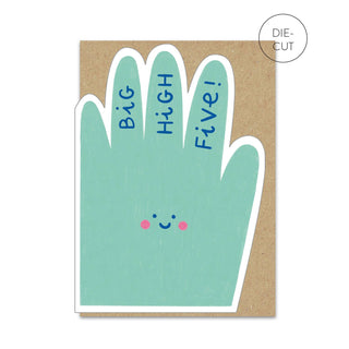 Big High Five Congratulations Card | Die-cut Greeting Card: Celo bags