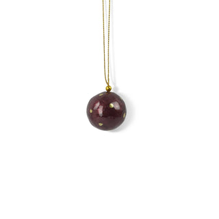 X-Mas Ball Cap Dots W.gold 3 cm: Evening Blue