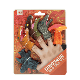 Animal finger puppets (set of 5) - Dinosaur - Shells Cafe | Shells Little Shop