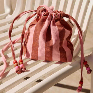 BILLIE BAG STRIPES BRICK / PINK - Shells Cafe | Shells Little Shop