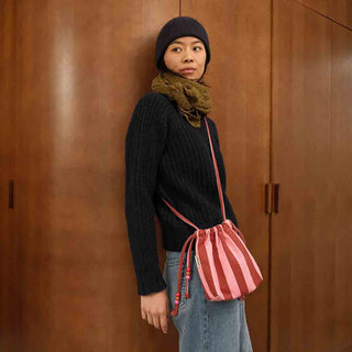 BILLIE BAG STRIPES BRICK / PINK - Shells Cafe | Shells Little Shop