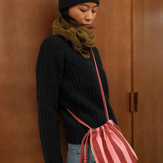 BILLIE BAG STRIPES BRICK / PINK - Shells Cafe | Shells Little Shop