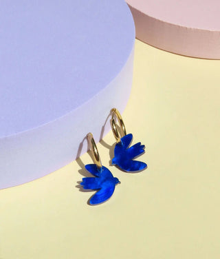 Blue Dove Hoops by Niemalsmehrohne - Shells Cafe | Shells Little Shop