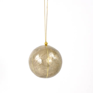 X-Mas Ball Cap Stripes W.Gold 6 cm: Aubergine