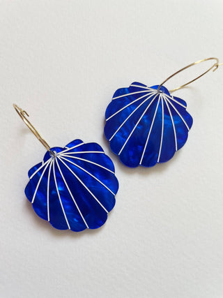 Creoles Shell Blue Reflections