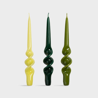 &Klevering - Candle alpha greens set of 3
