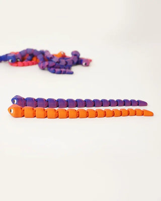 Articulated Long Worm Fidget Toy: Mixed colors