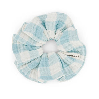 Scrunchie Blue Gingham Check