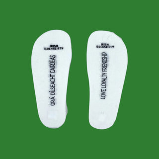 Claddagh Ring Socks White Embroidered Socks by Irish Socksciety