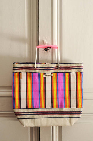 LO LIA pink nylon tote