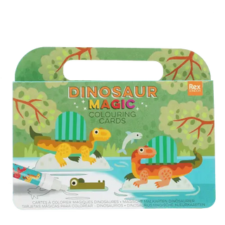 Dinosaur magic Colouring Cards - Shells Cafe | Shells Little Shop