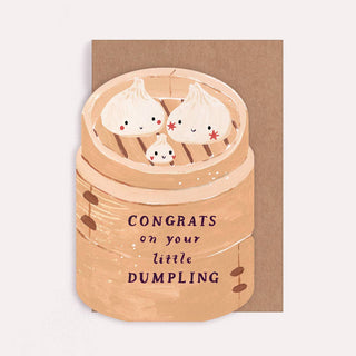 Dumpling New Baby Card | Newborn Baby Greeting Cards - Shells Cafe | Shells Little Shop
