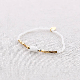 Elastic Steel Bracelet with Stones: Orange - Shells Cafe | Shells Little Shop