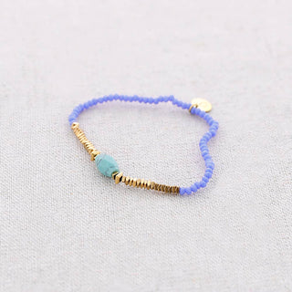Elastic Steel Bracelet with Stones: Orange - Shells Cafe | Shells Little Shop