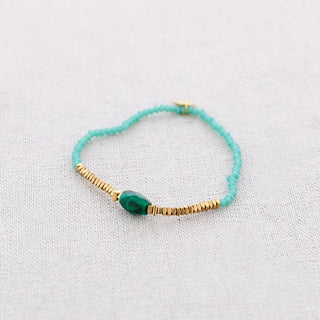 Elastic Steel Bracelet with Stones: Orange - Shells Cafe | Shells Little Shop