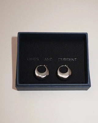Lines & Current 'Emerging' Dome Hoops - Silver