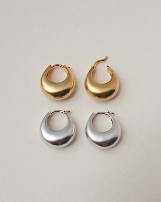 Lines & Current 'Emerging' Dome Hoops - Silver