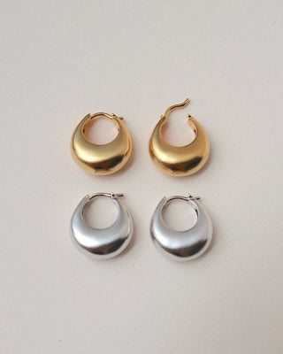 Lines & Current 'Emerging' Dome Hoops - Gold plated