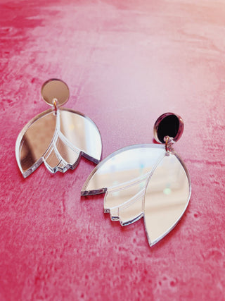 Mirror Tulip Earrings