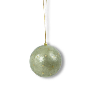 X-Mas Ball Cap Dots W.gold 6 cm: Magenta