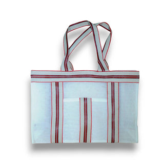 Large white recycled nylon beach bag