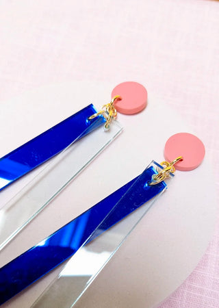 A little Idea Earrings - Isabella Rossellini - Coral Blue/Pink