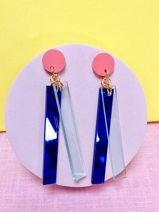 A little Idea Earrings - Isabella Rossellini - Coral Blue/Pink