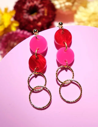 A Little Idea - Cate Blanchett collection Earrings - Red & Pink