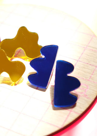 A little Idea mirrored blue Earrings