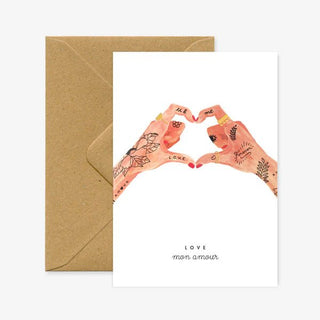 Hands of love Greeting card by All the Ways to Say - Shells Cafe | Shells Little Shop