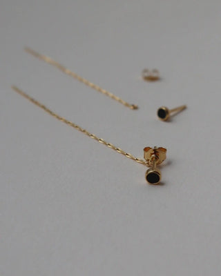 Lines & Current 'Mona' Thread Earrings - Gold plated
