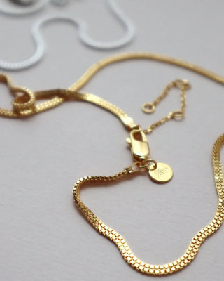 Lines & Current Double Box Choker Chain - Gold plated - Shells Cafe | Shells Little Shop