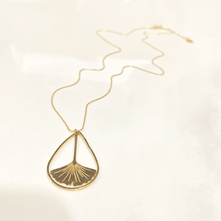 Litchi - Gingko Drop Necklace - Shells Cafe | Shells Little Shop