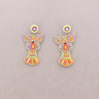 Lobster Beaded Drop Earrings: Combinado 1 - Shells Cafe | Shells Little Shop
