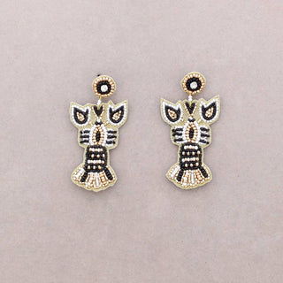 Lobster Beaded Drop Earrings: Combinado 1 - Shells Cafe | Shells Little Shop