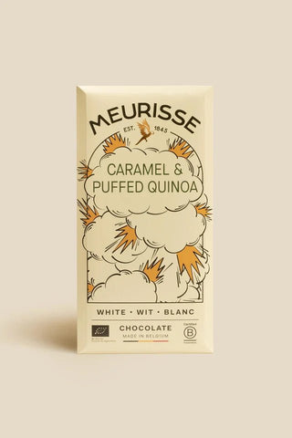 Meurisse White Chocolate with Puffed Quinoa and Caramel - Shells Cafe | Shells Little Shop