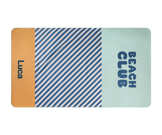 Microfiber Beach Towel Stripes Blues & Beyond - Shells Cafe | Shells Little Shop