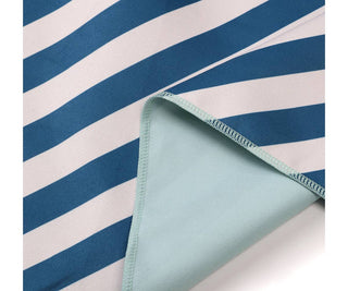 Microfiber Beach Towel Stripes Blues & Beyond - Shells Cafe | Shells Little Shop