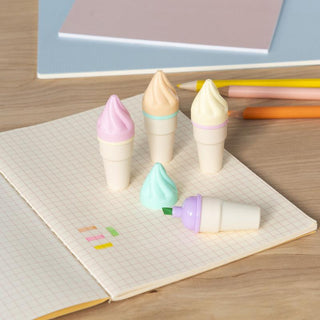 Mini highlighters (set of 4) - Ice cream - Shells Cafe | Shells Little Shop