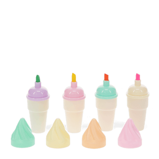 Mini highlighters (set of 4) - Ice cream - Shells Cafe | Shells Little Shop