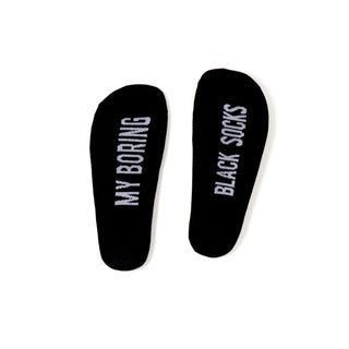 My Boring Black Bocks Socks by Irish Socksciety - Shells Cafe | Shells Little Shop
