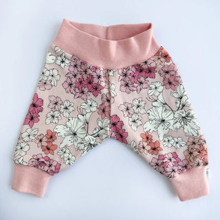 Pink Floral Organic Leggings - Shells Cafe | Shells Little Shop