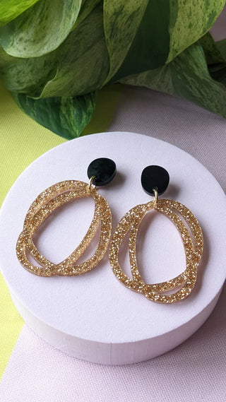 A Little idea earrings - New CMAT Black & Gold